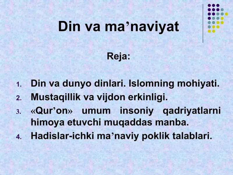 Din va manaviyat