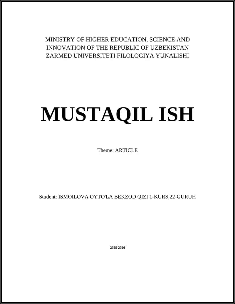 ZARMED UNIVERSITETI FILOLOGIYA YUNALISHI