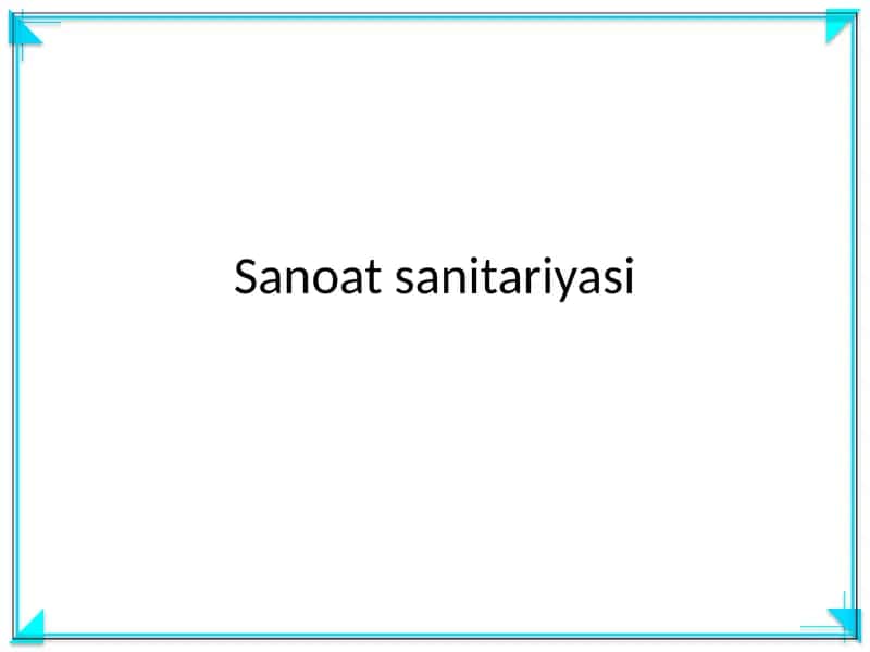 Sanoat sanitariyasi