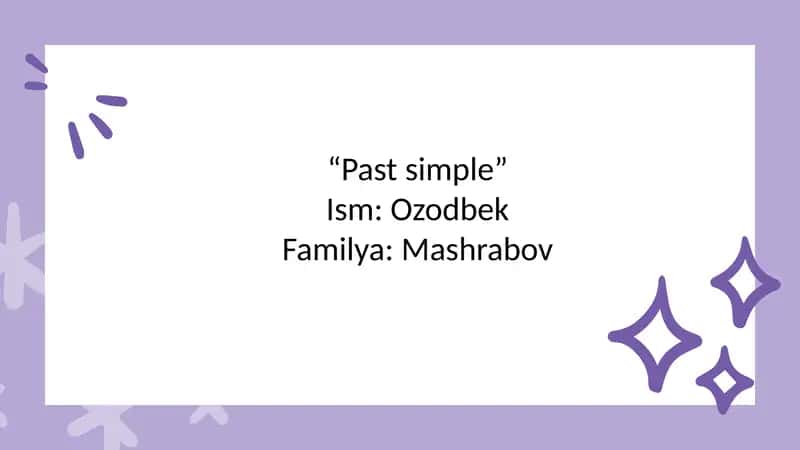 Past Simple