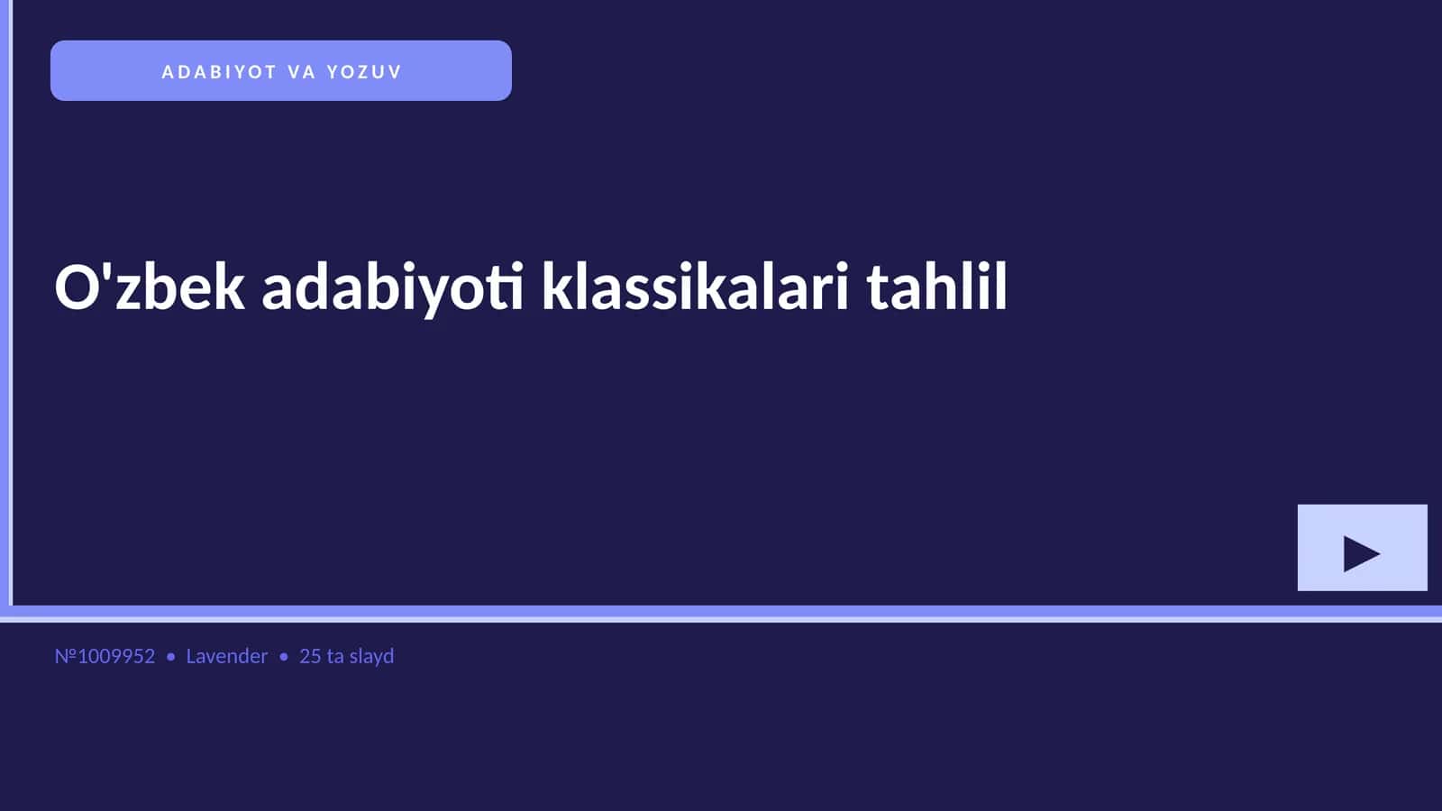 O'zbek adabiyoti klassikalari tahlil