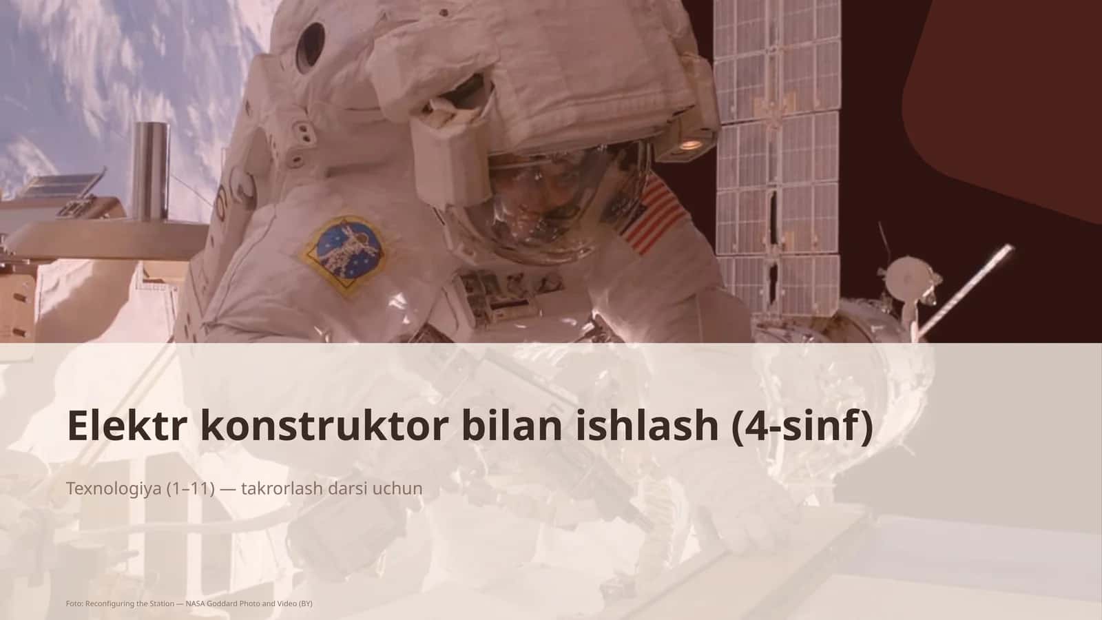 Elektr konstruktor bilan ishlash (4-sinf)