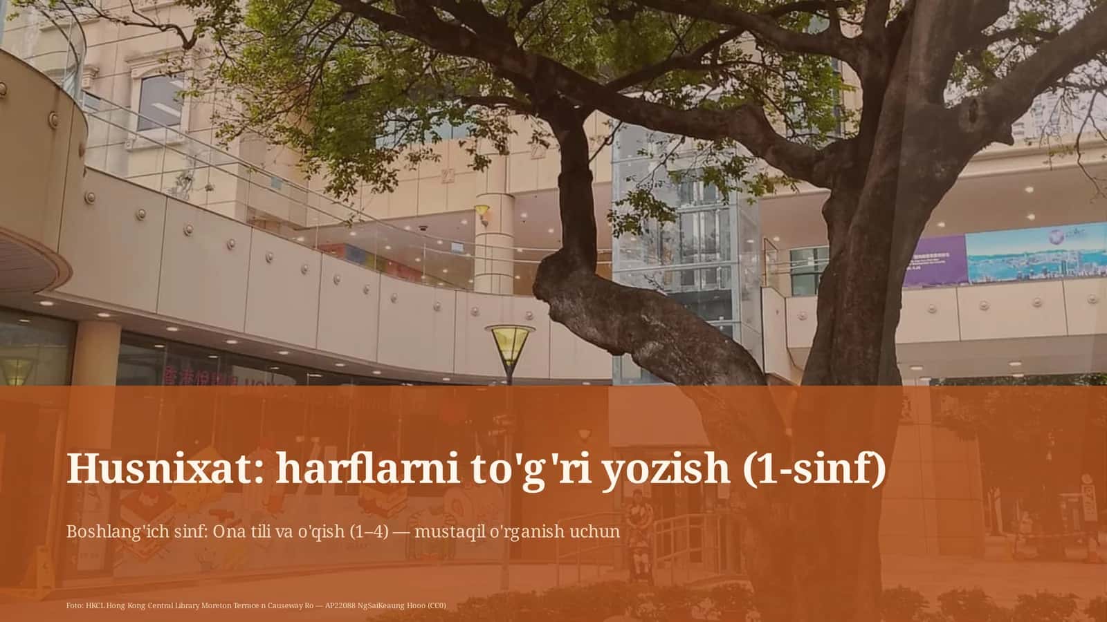 Husnixat: harflarni to'g'ri yozish (1-sinf)