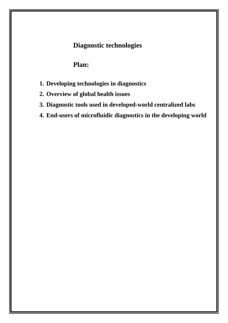 Diagnostic technologies