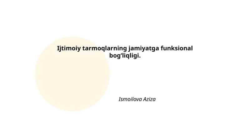 Axborot tarqatish va tezkor xabar almashish funksiyasi
