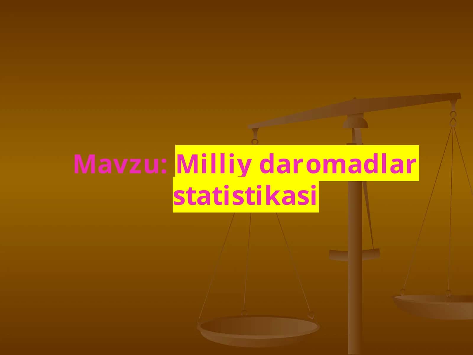 Milliy daromadlar statistikasi