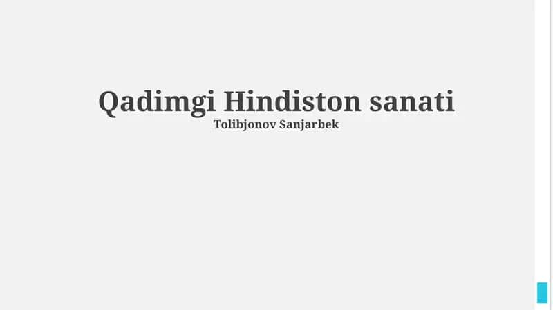 Qadimgi Hindiston sanati