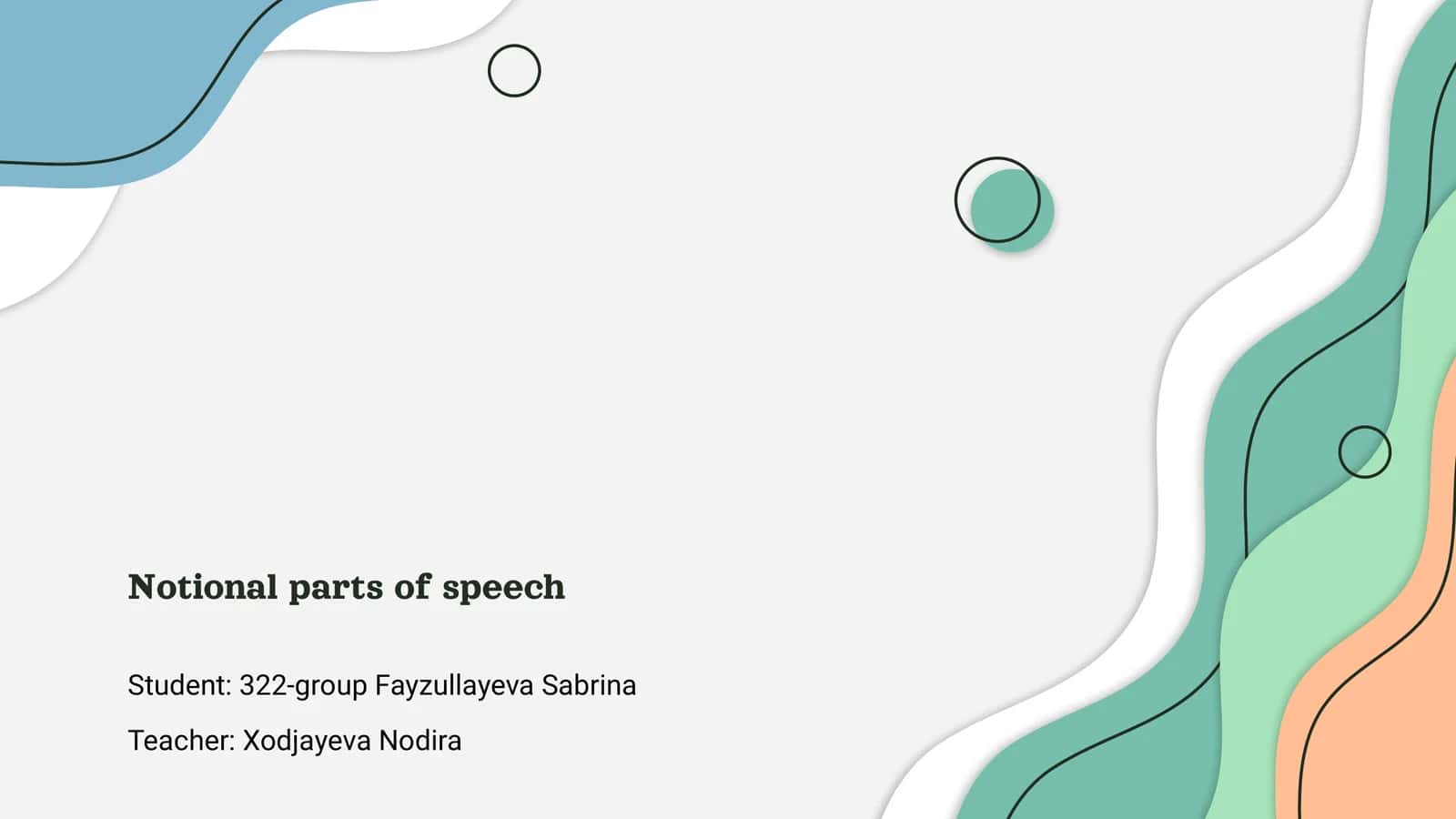 Notional parts of speech