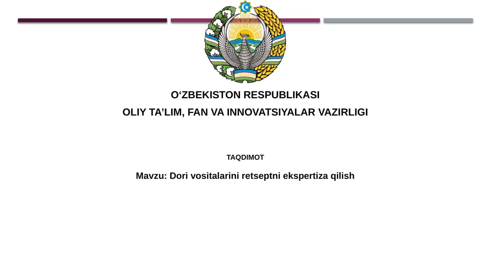 Dorivositalariniretseptniekspertizaqilish