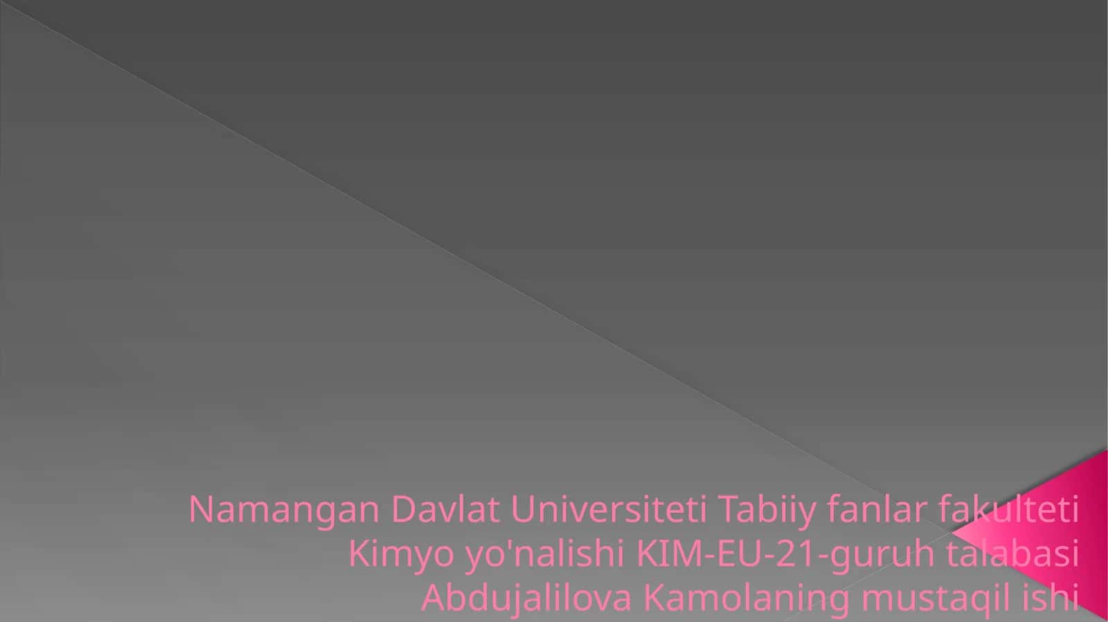 Kimyoviy energiya nima?