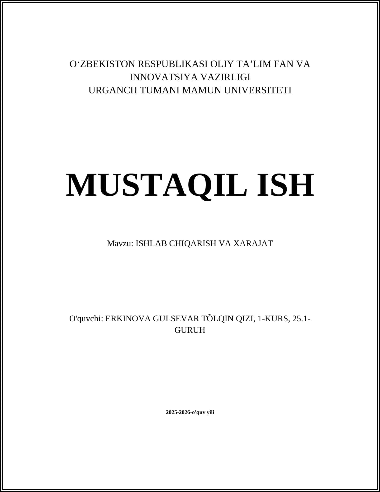 Ishlab chiqarish funksiyasi va omillar kombinatsiyasi