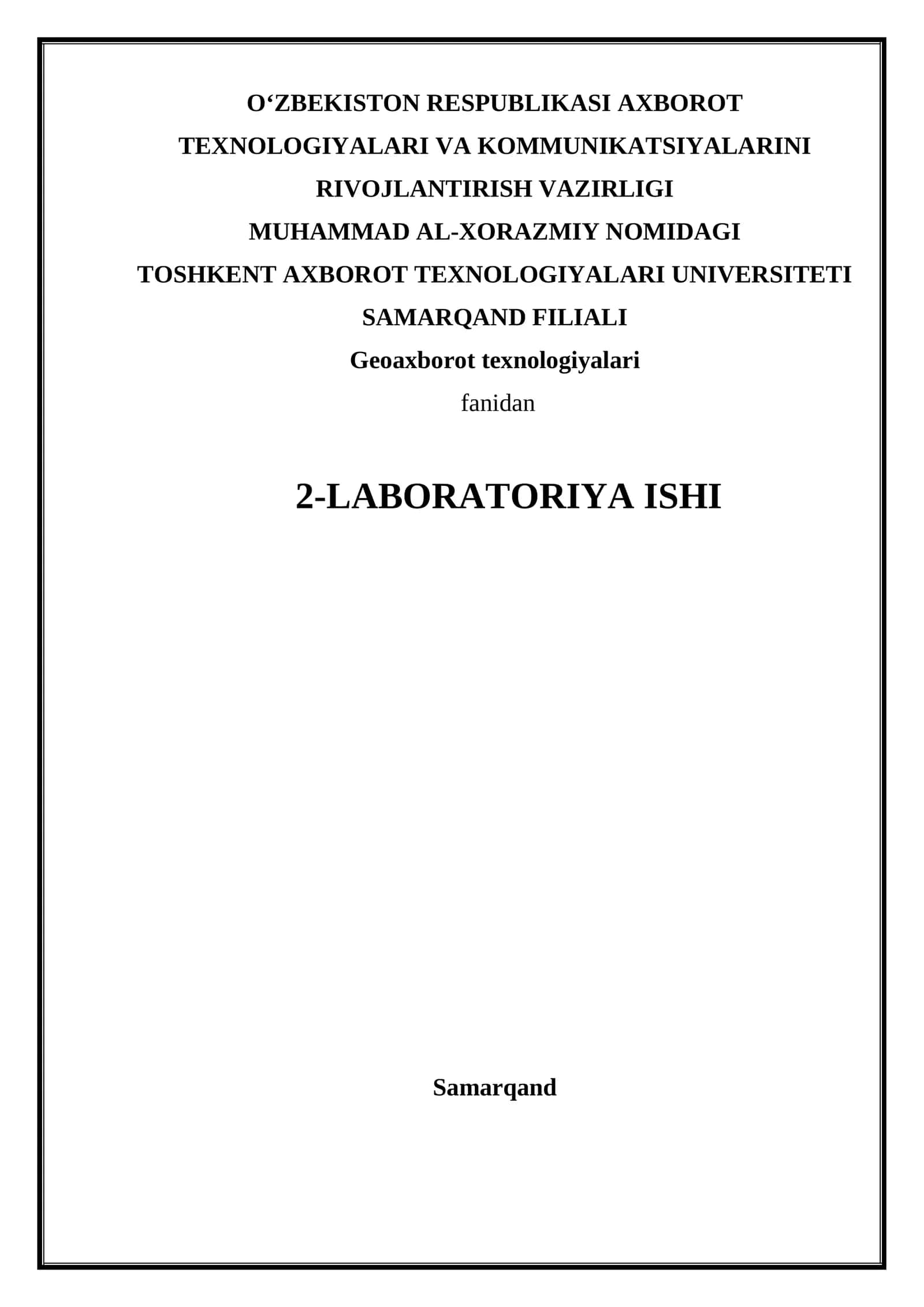 Suniy yo’ldosh tasvirlarini vektorizatsiyalash, turli ochiq mandalardan ma’lumotlarni yuklab olish, xarita maketini yaratish algoritmi va uning elementlarini yaratish, Semi-automatic classification plagini bilan ishlash.