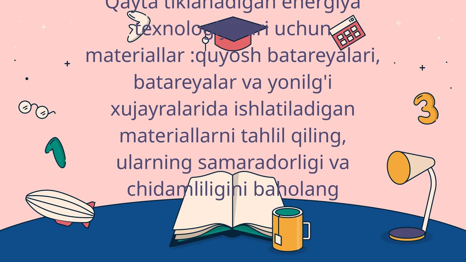 Quyosh batareyalari uchun materiallar tahlili
