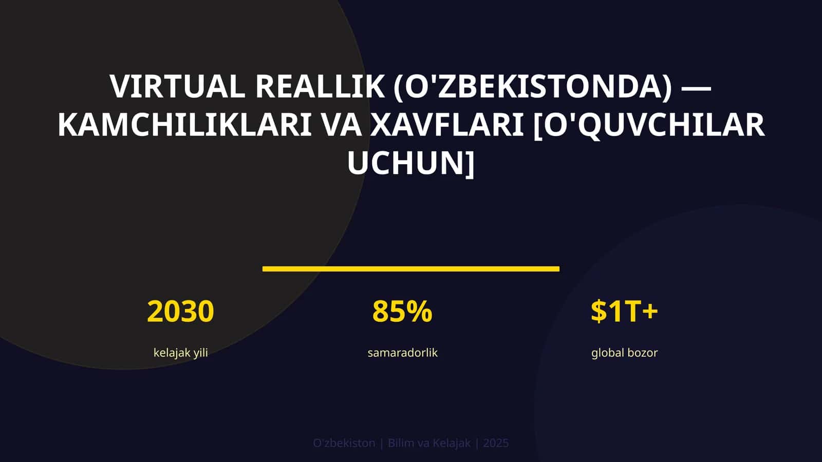 Virtual reallik (O'zbekistonda) — kamchiliklari va xavflari [o'quvchilar uchun]