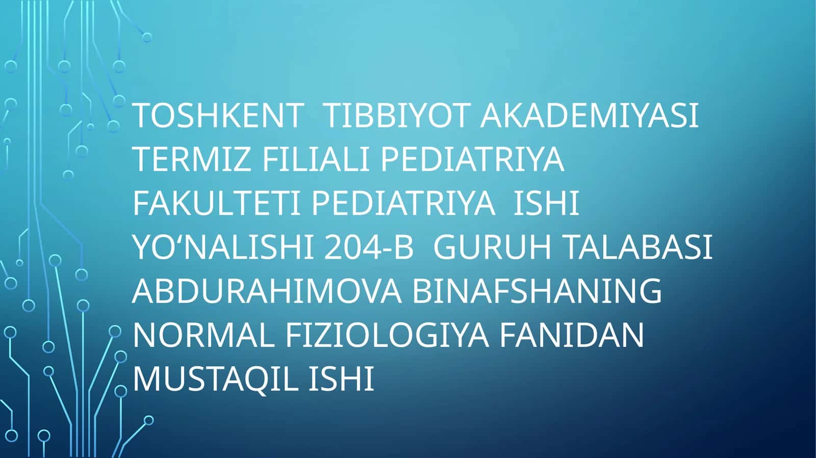 Qonda gazlar miqdorini aniqlashni yangi usullari