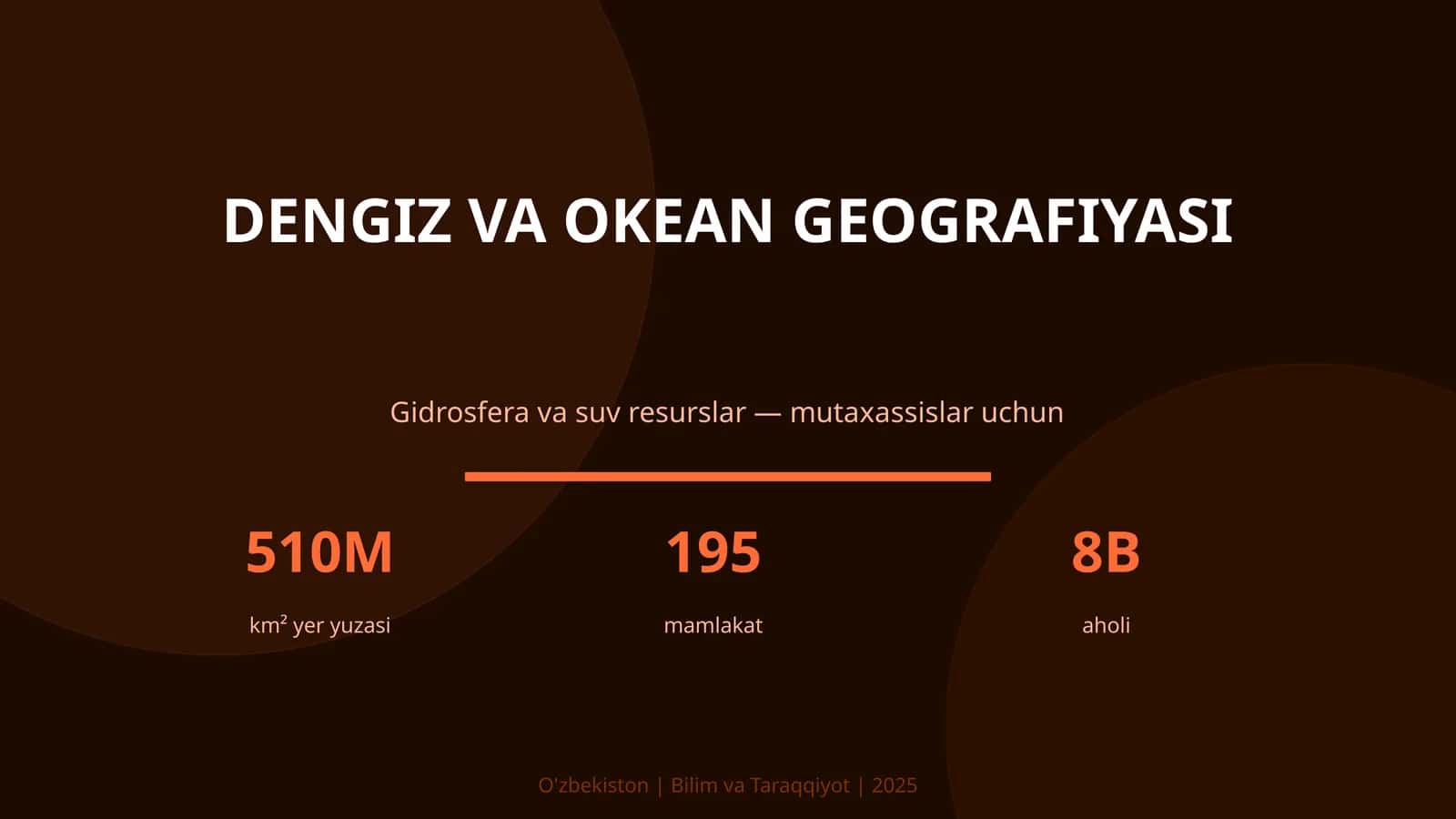 Dengiz va okean geografiyasi