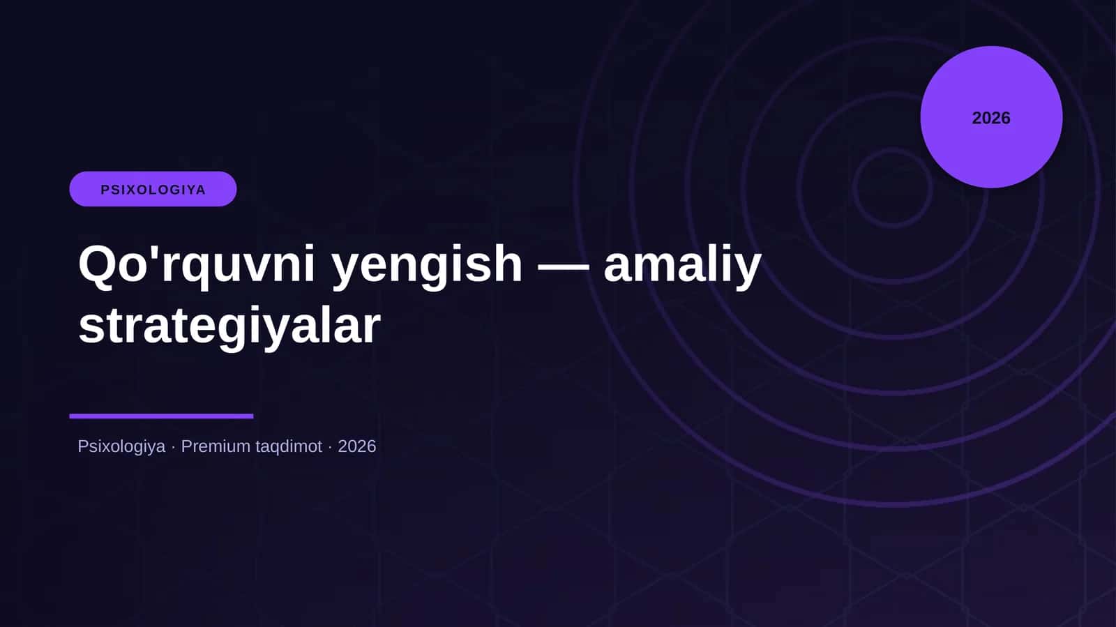 Qo'rquvni yengish — amaliy strategiyalar