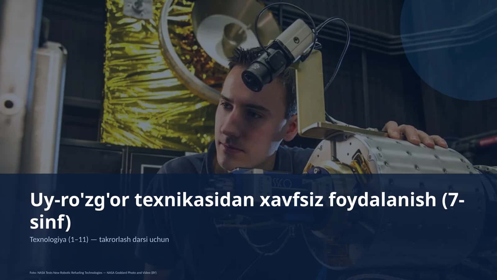 Uy-ro'zg'or texnikasidan xavfsiz foydalanish (7-sinf)