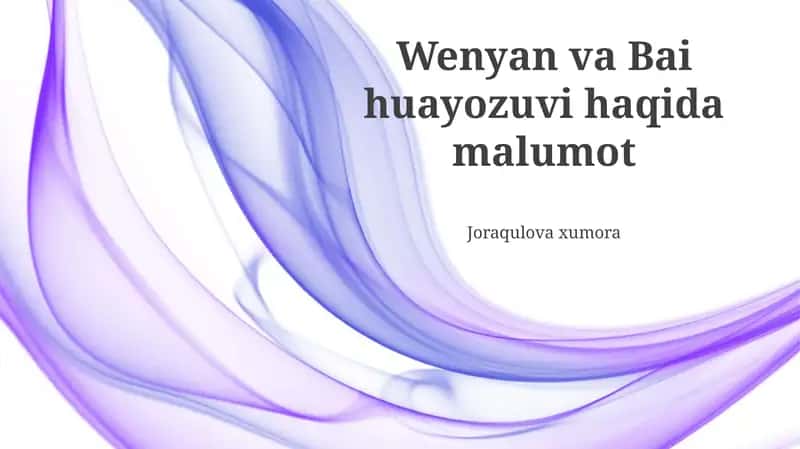 Bai Huayozuvi lug'ati