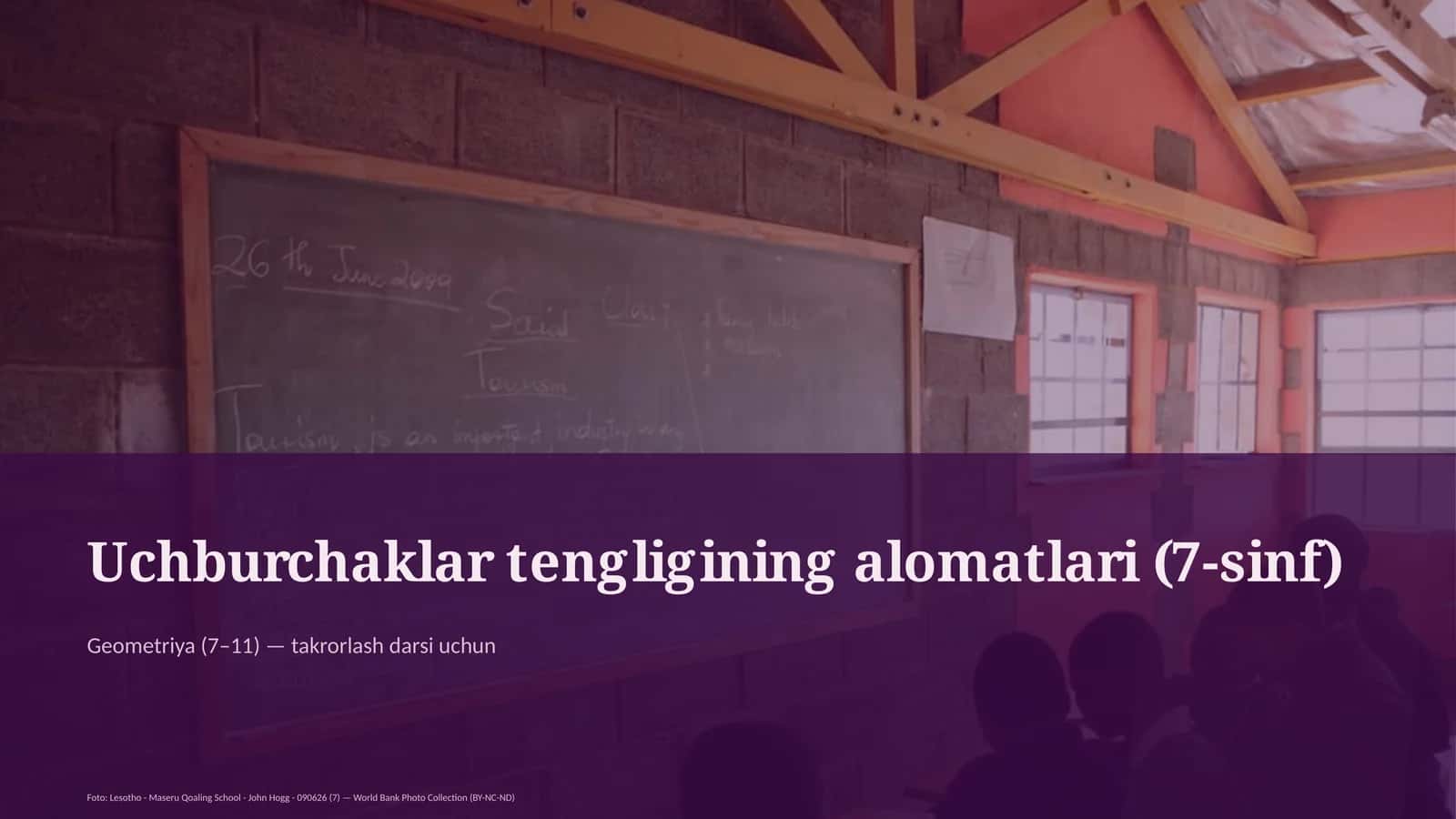 Uchburchaklar tengligining alomatlari (7-sinf)