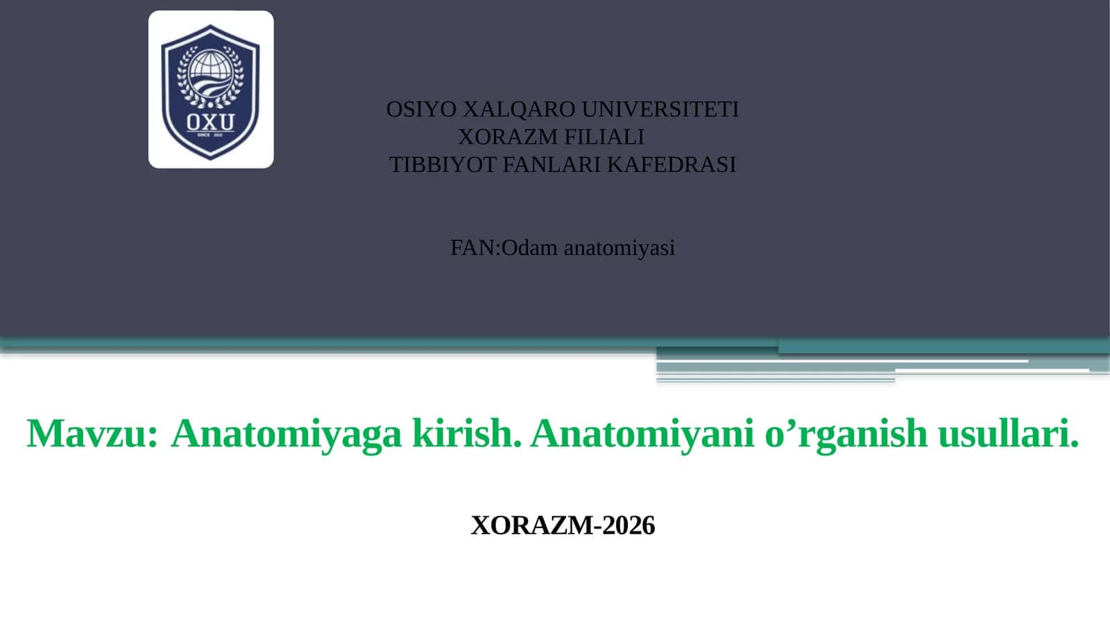Anatomiya fanlari