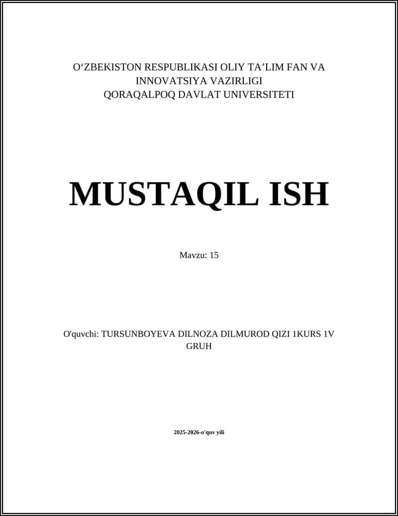 15 sonining matematik xossalari