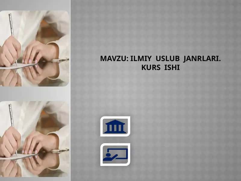 Ilmiy Uslub Janrlari Kursi