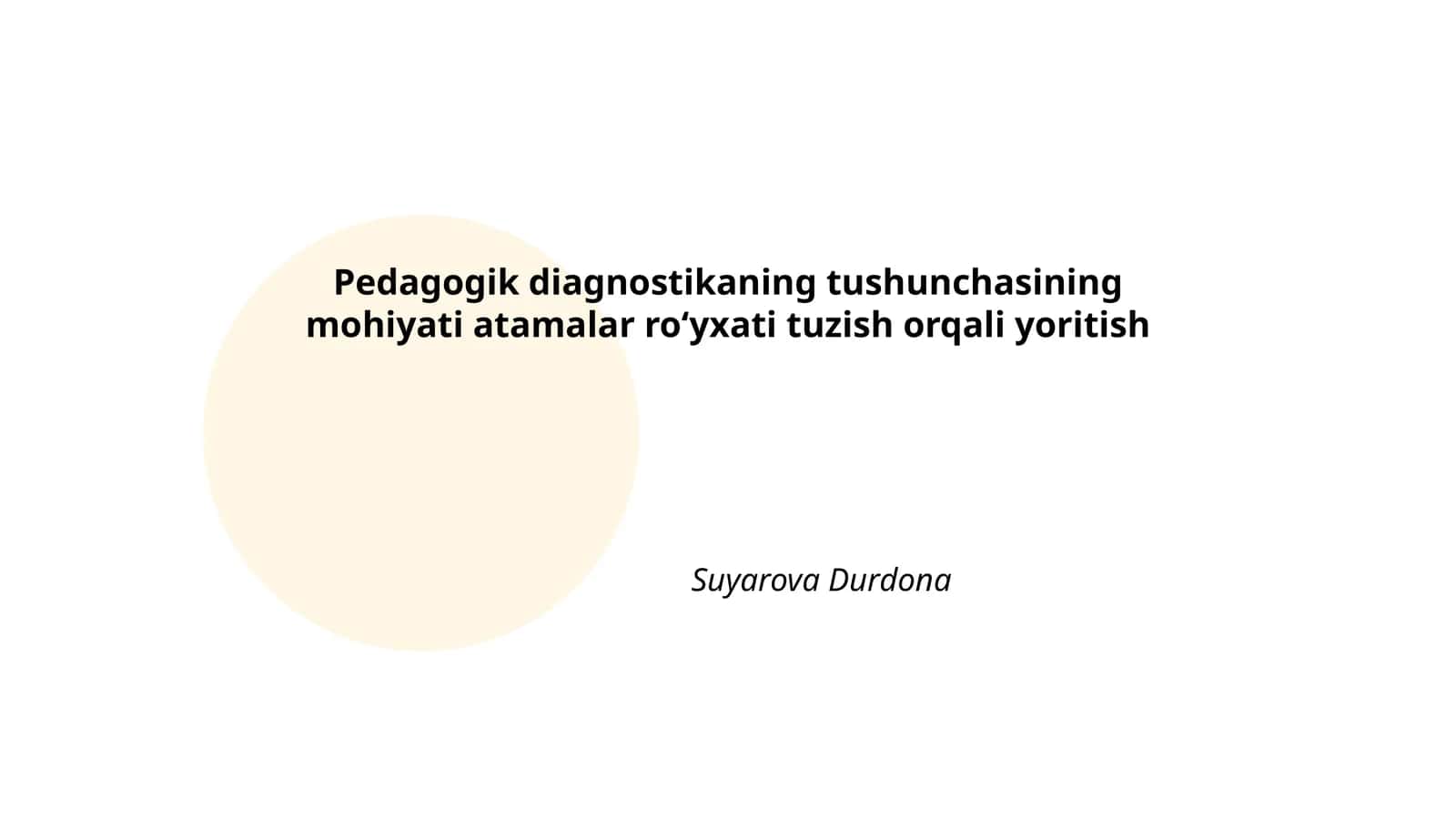 Pedagogik diagnostika