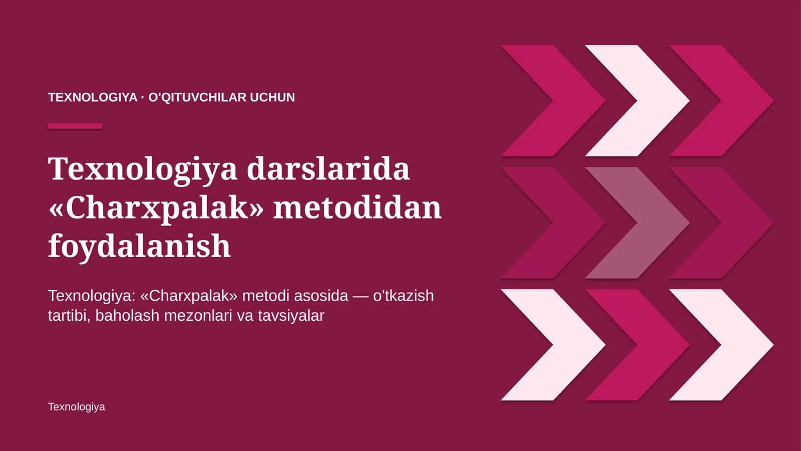 texnologiya darslarida charxpalak metodidan foydalanish 7838