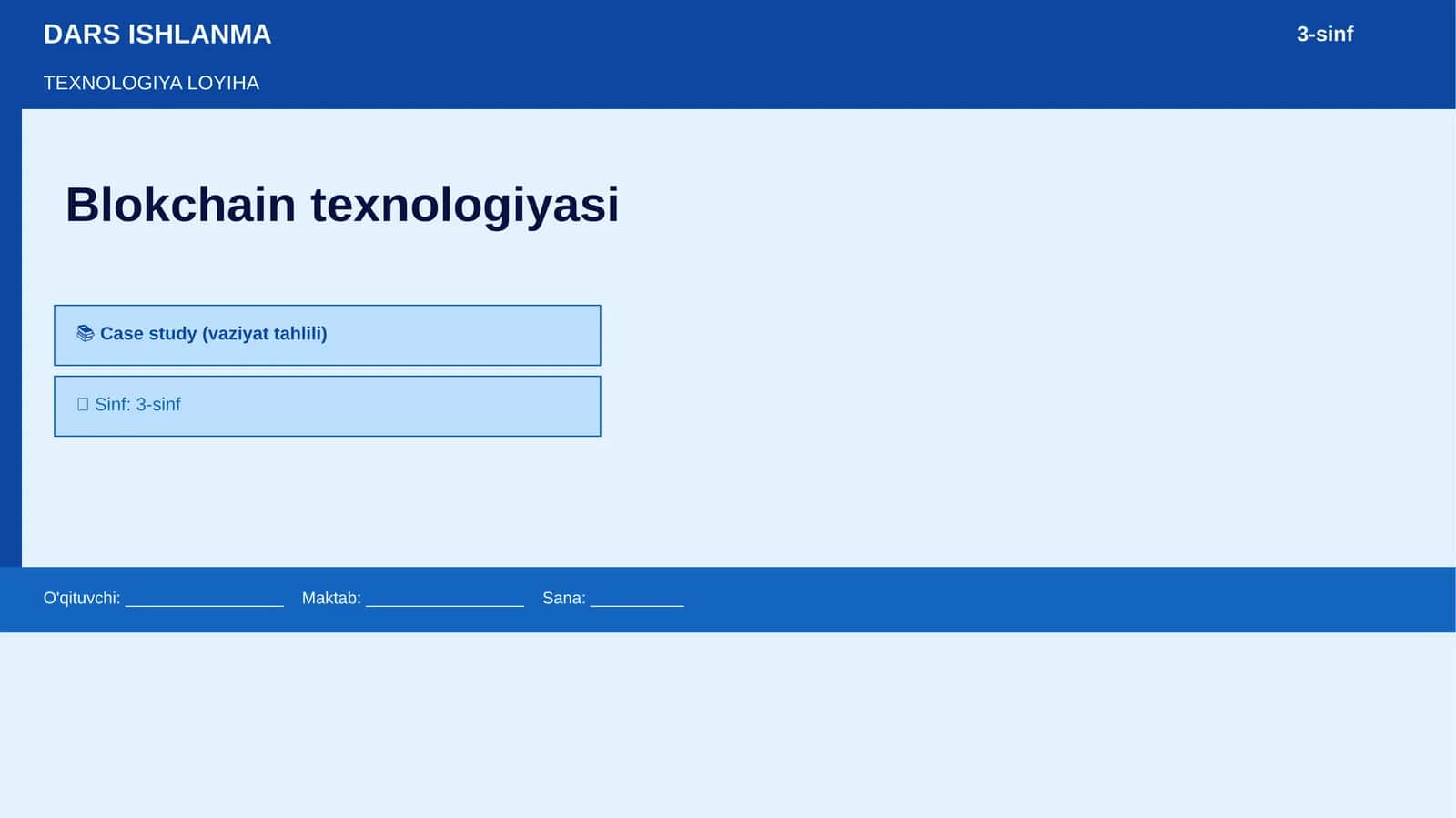 Blokchain texnologiyasi
