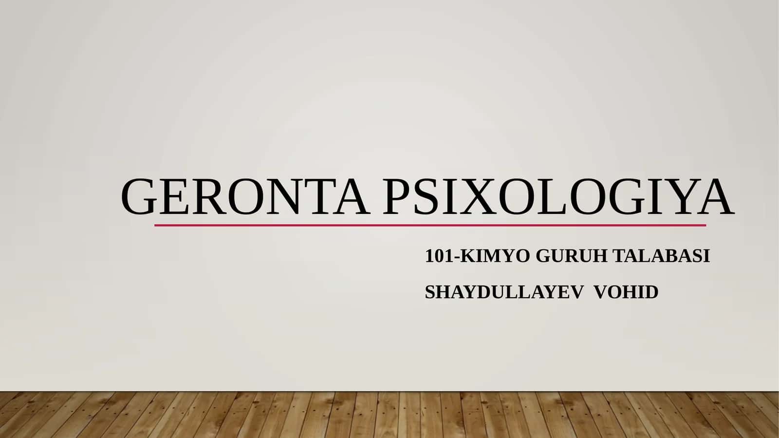 Gerontapsixologiya