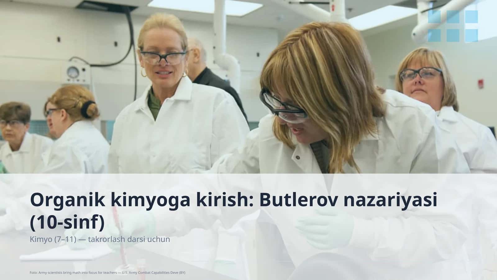 Organik kimyoga kirish: Butlerov nazariyasi (10-sinf)