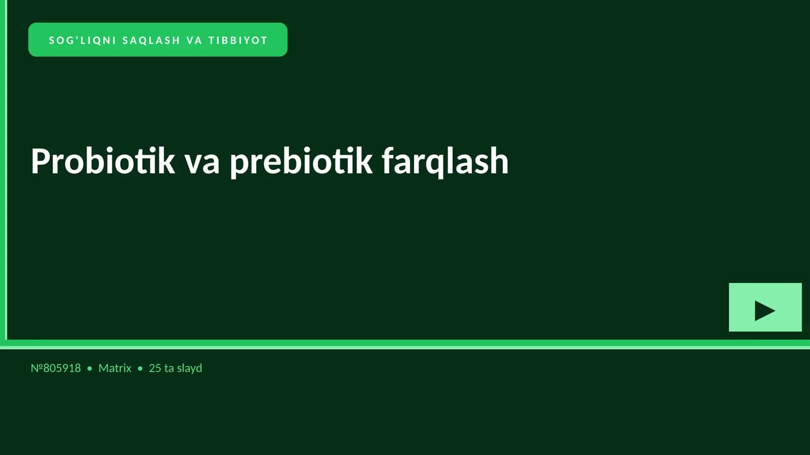 Probiotik va prebiotik farqlash