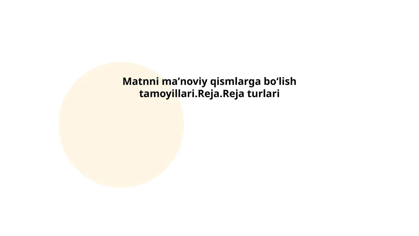Reja mazmun va mohiyati haqida 1