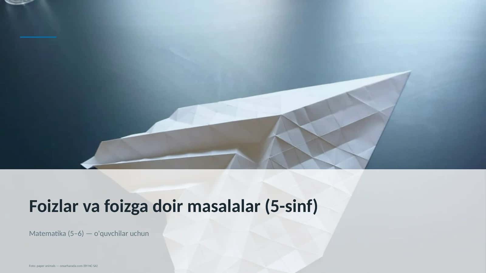 Foizlar va foizga doir masalalar (5-sinf)