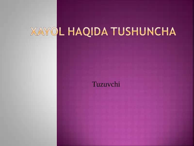 hayol haqida tushuncha
