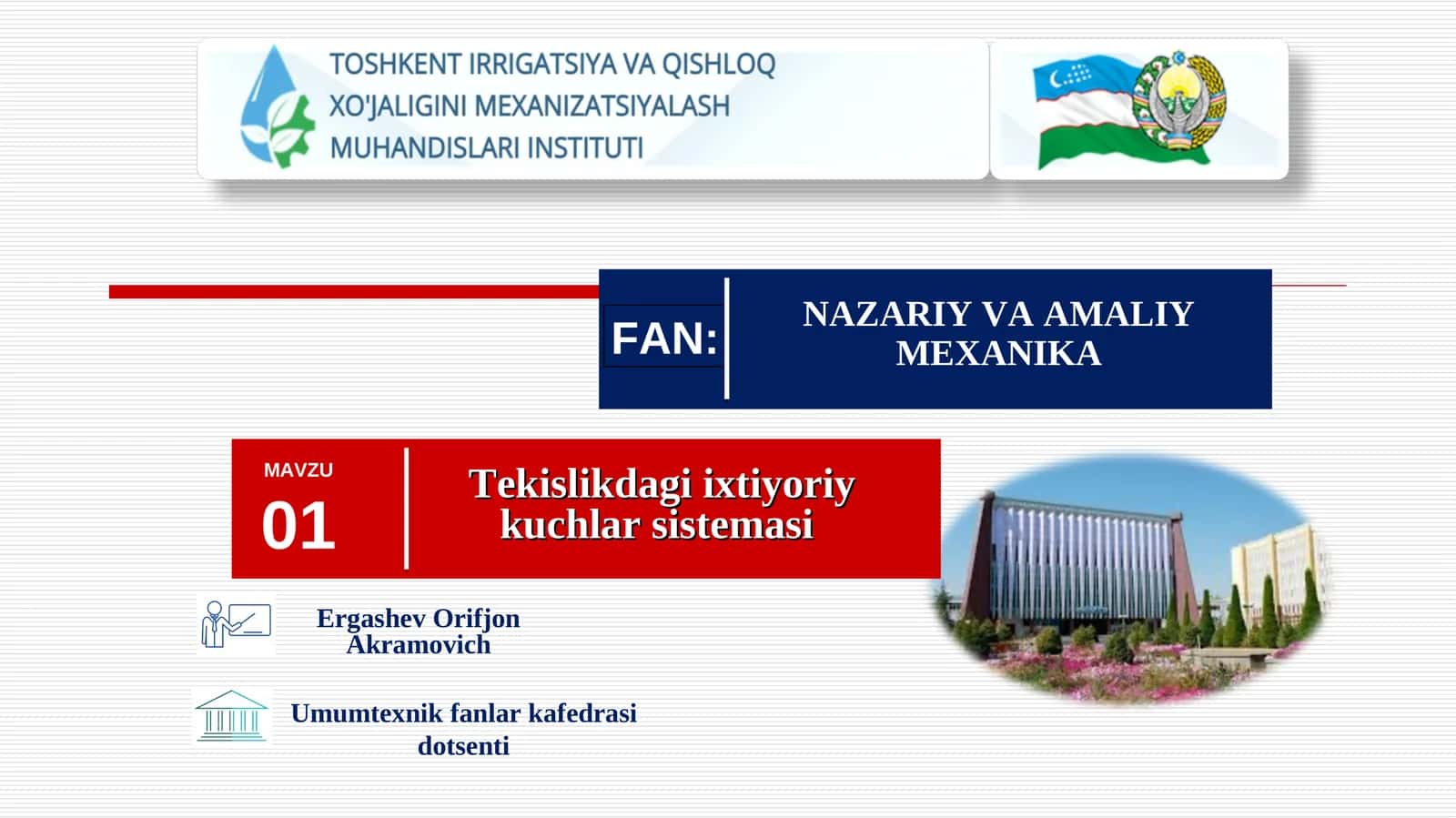 Tekislikdagiiхtiyoriykuchlarsistemasi