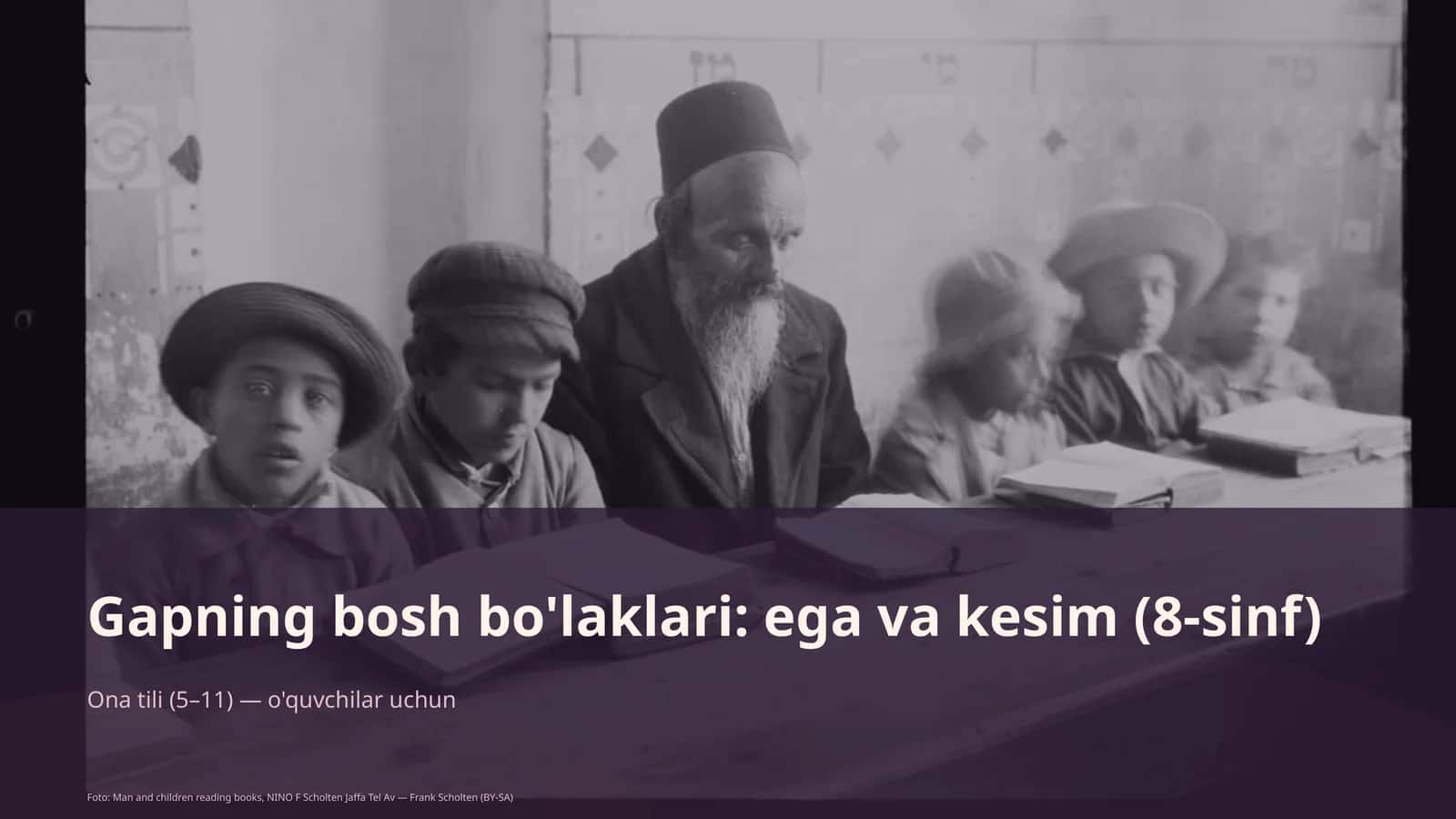 Gapning bosh bo'laklari: ega va kesim (8-sinf)