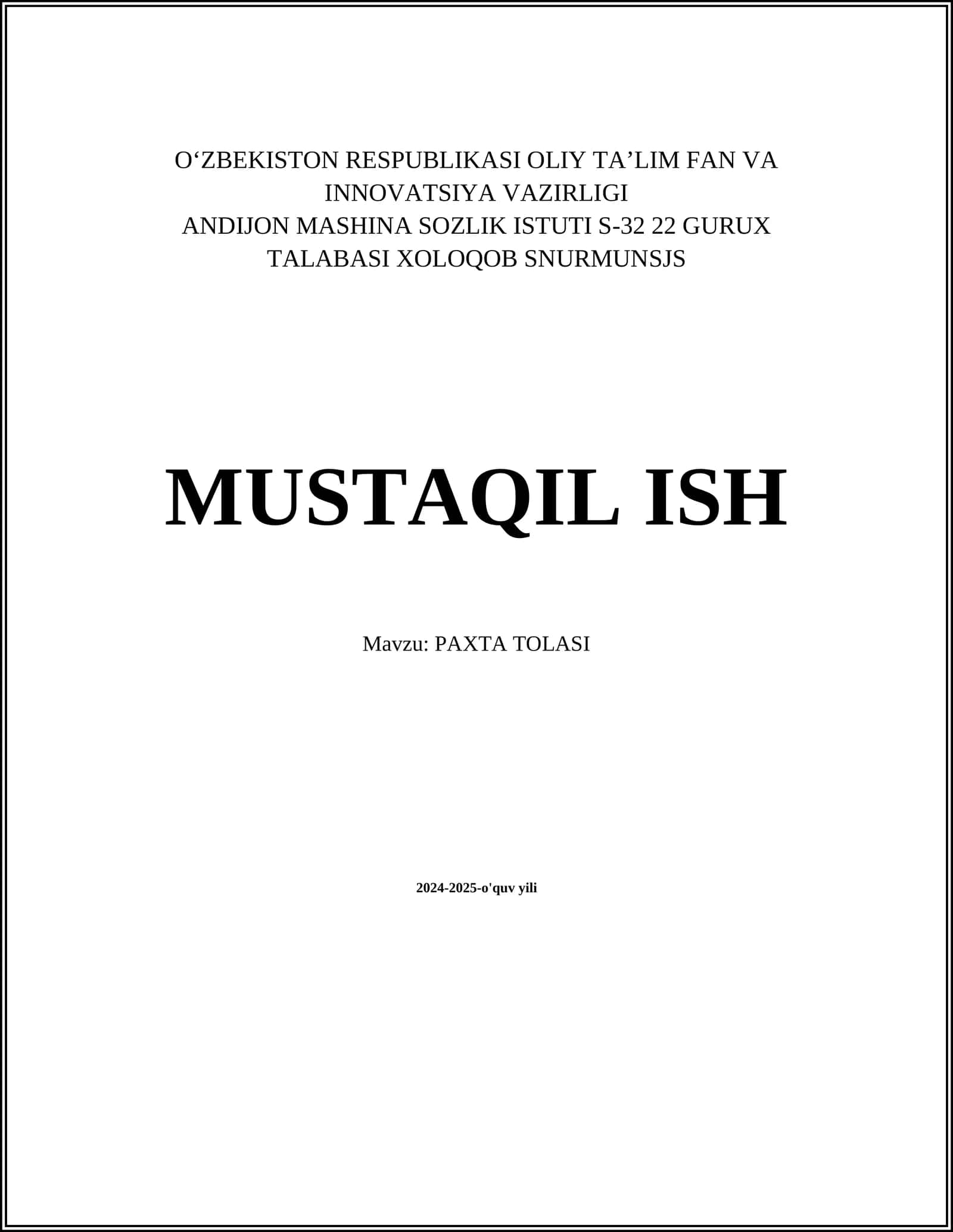 PAXTA TOLASI
