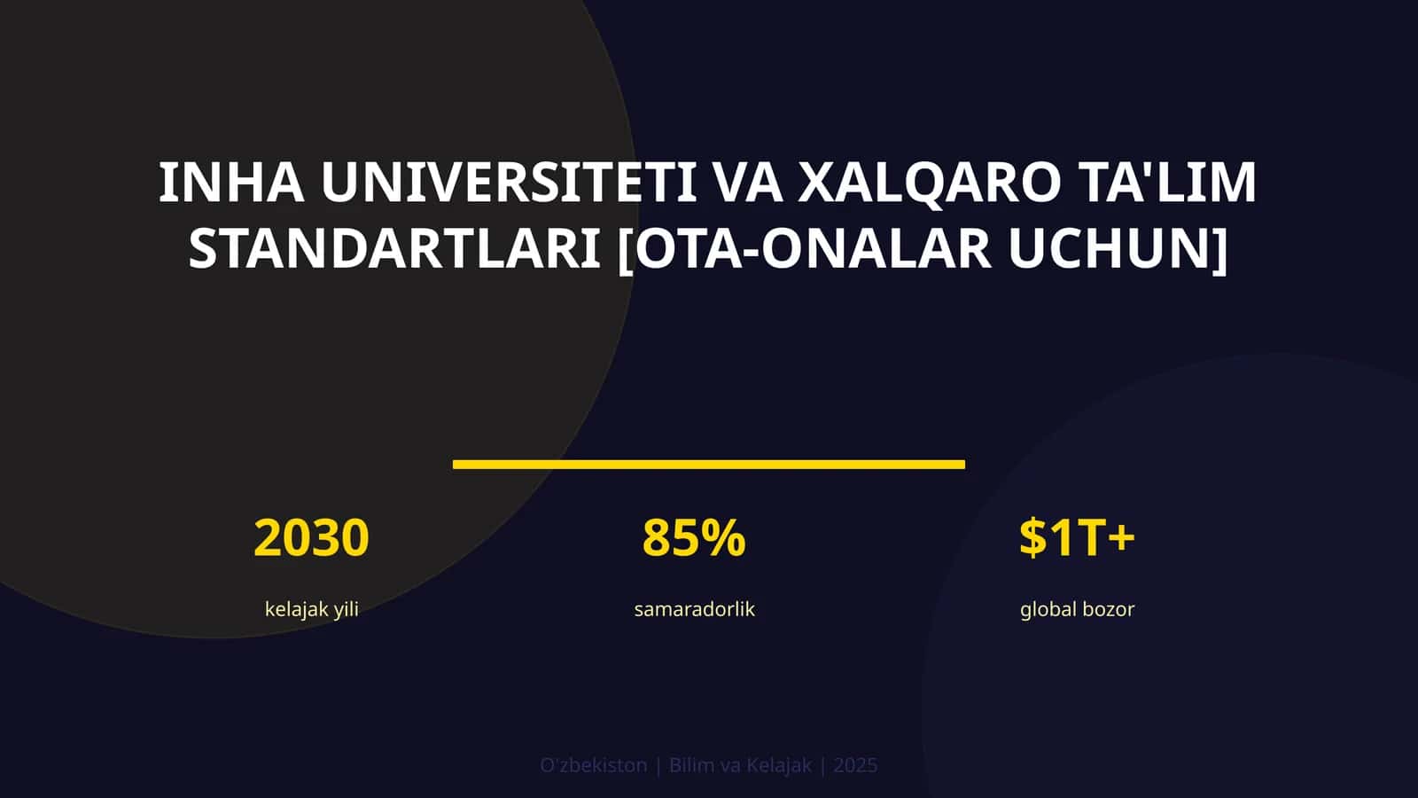 INHA universiteti va xalqaro ta'lim standartlari [ota-onalar uchun]