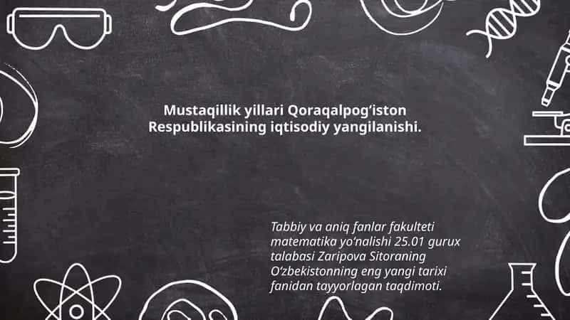 Oʻzbekistonning eng yangi tarixi fanidan taqdimoti
