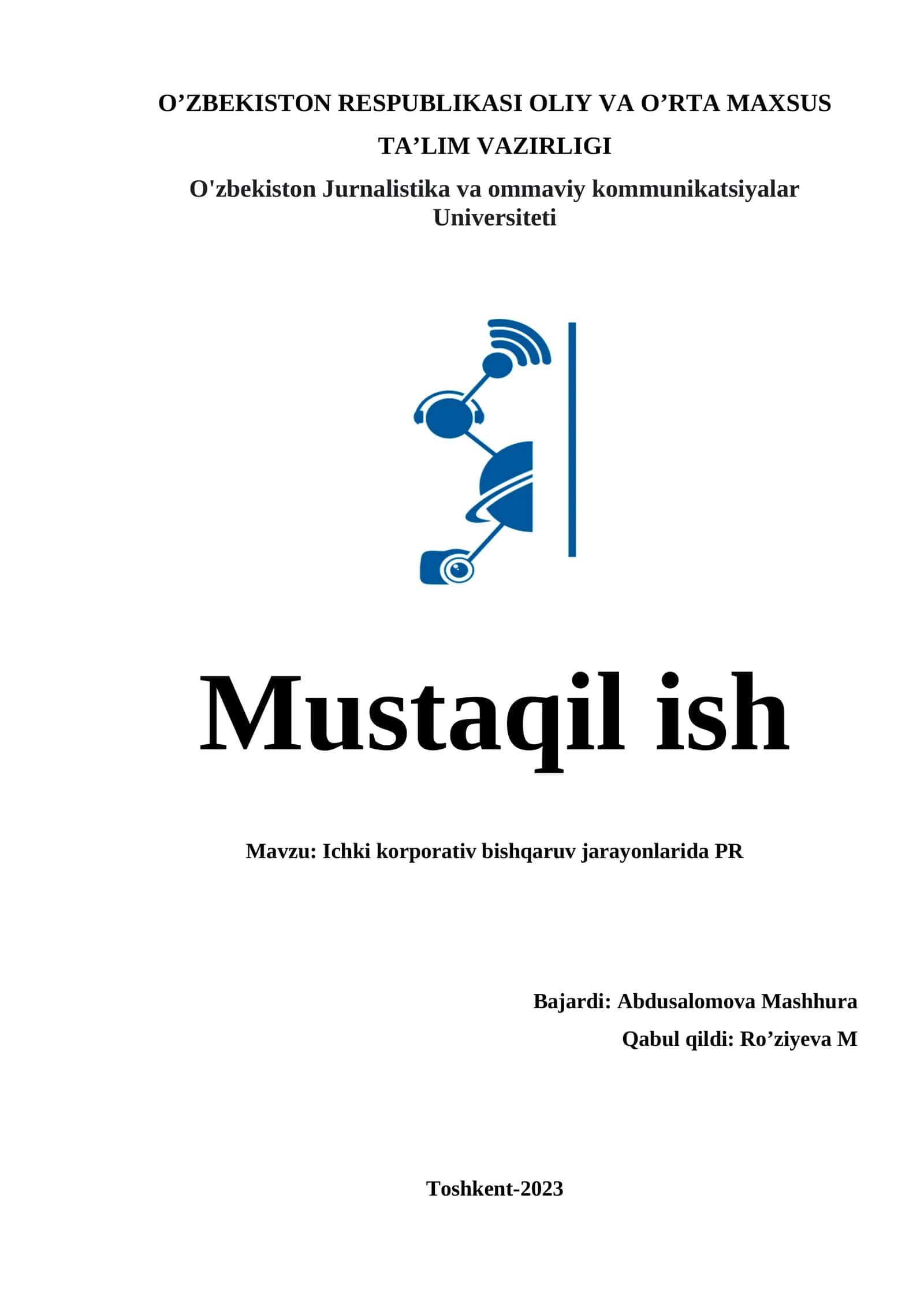 Ichki korporativ bishqaruv jarayonlarida PR