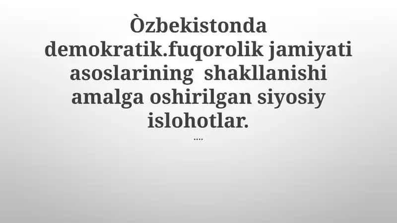 Shavkat Mirziyoyevning yuksalishi va yangi yo'nalish