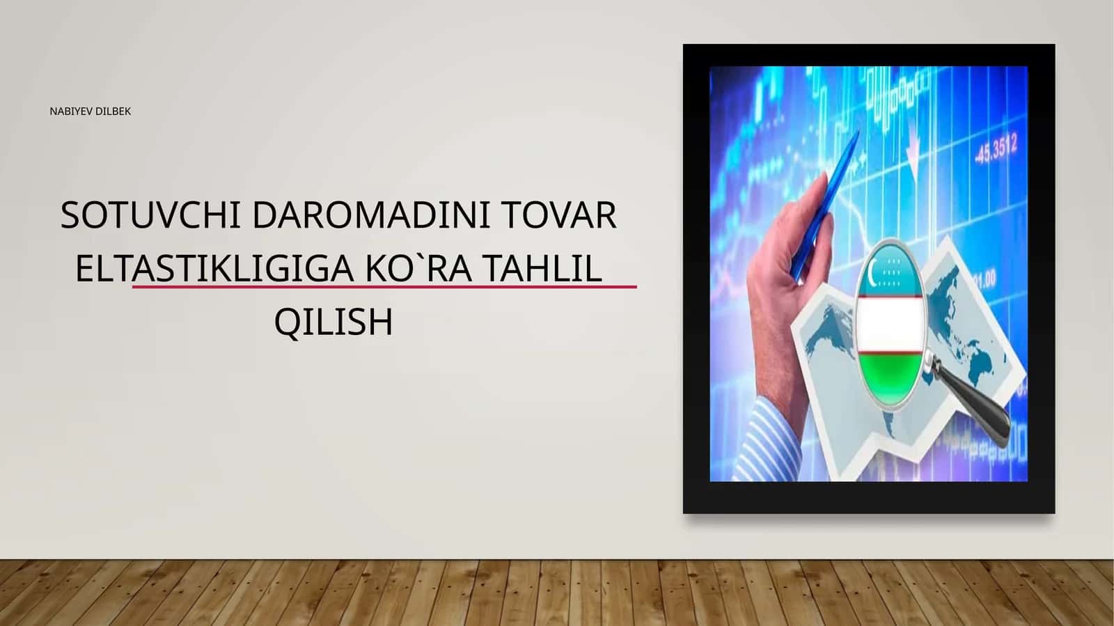 sotuvchi daromadini tovar eltadtikligiga koʻra tahlil qilish 1