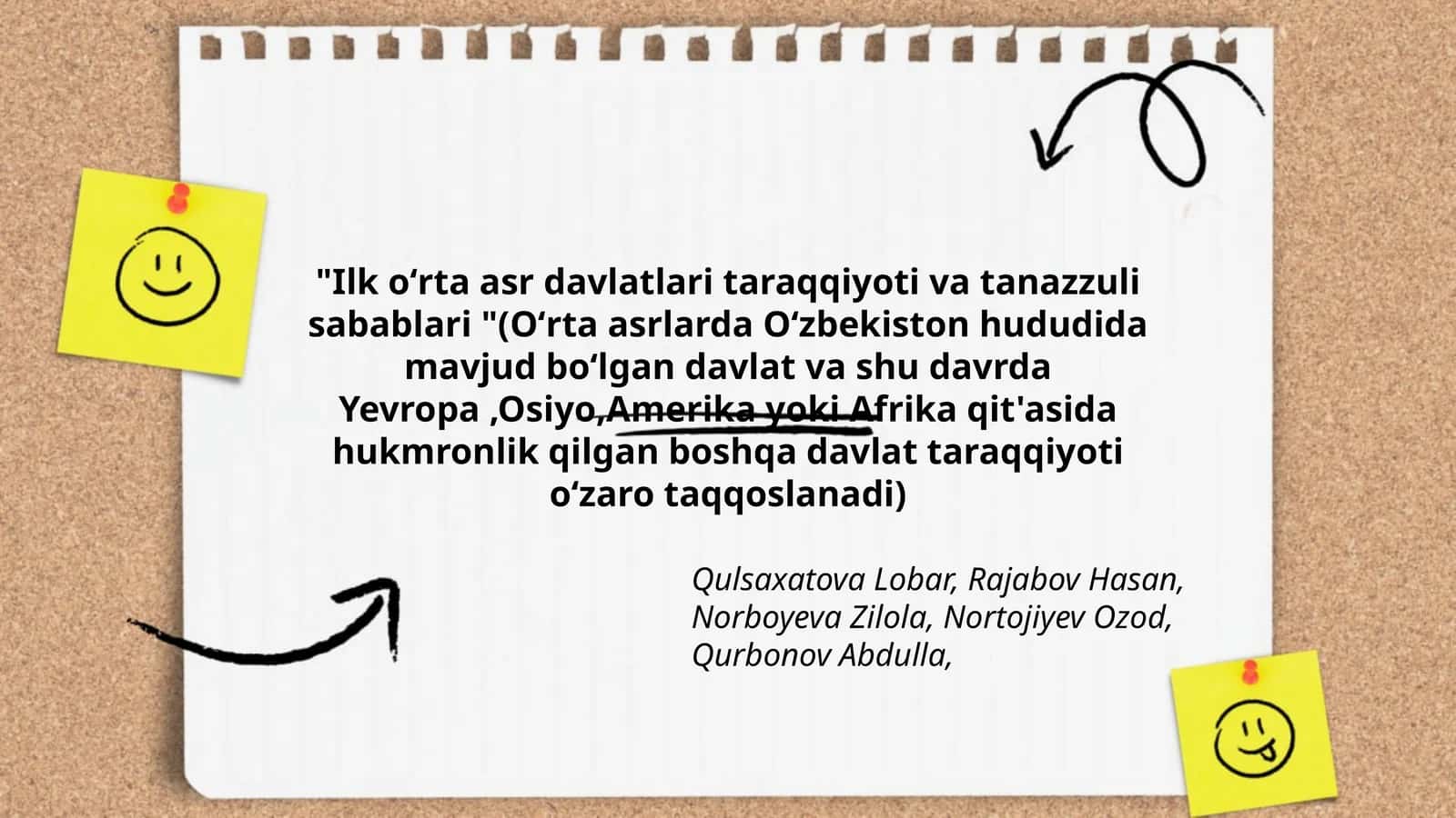 Ilk oʻrta asr davlatlari taraqqiyoti va tanazzuli sabablari