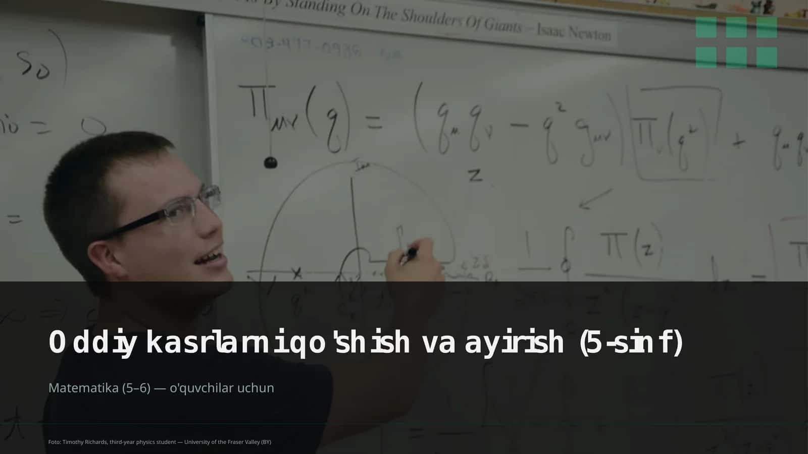Oddiy kasrlarni qo'shish va ayirish (5-sinf)