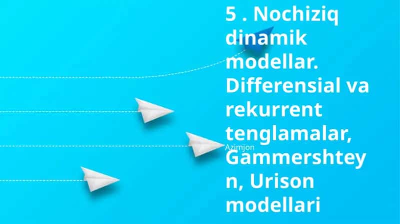 Hammerstayn va Uryson Modellar