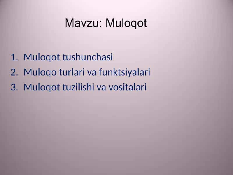 Muloqot