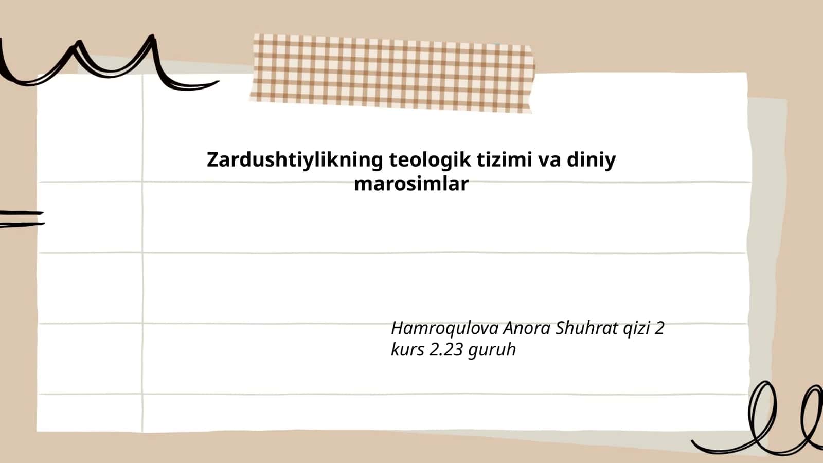 Zardushtiylikning teologik tizimi va diniy marosimlar