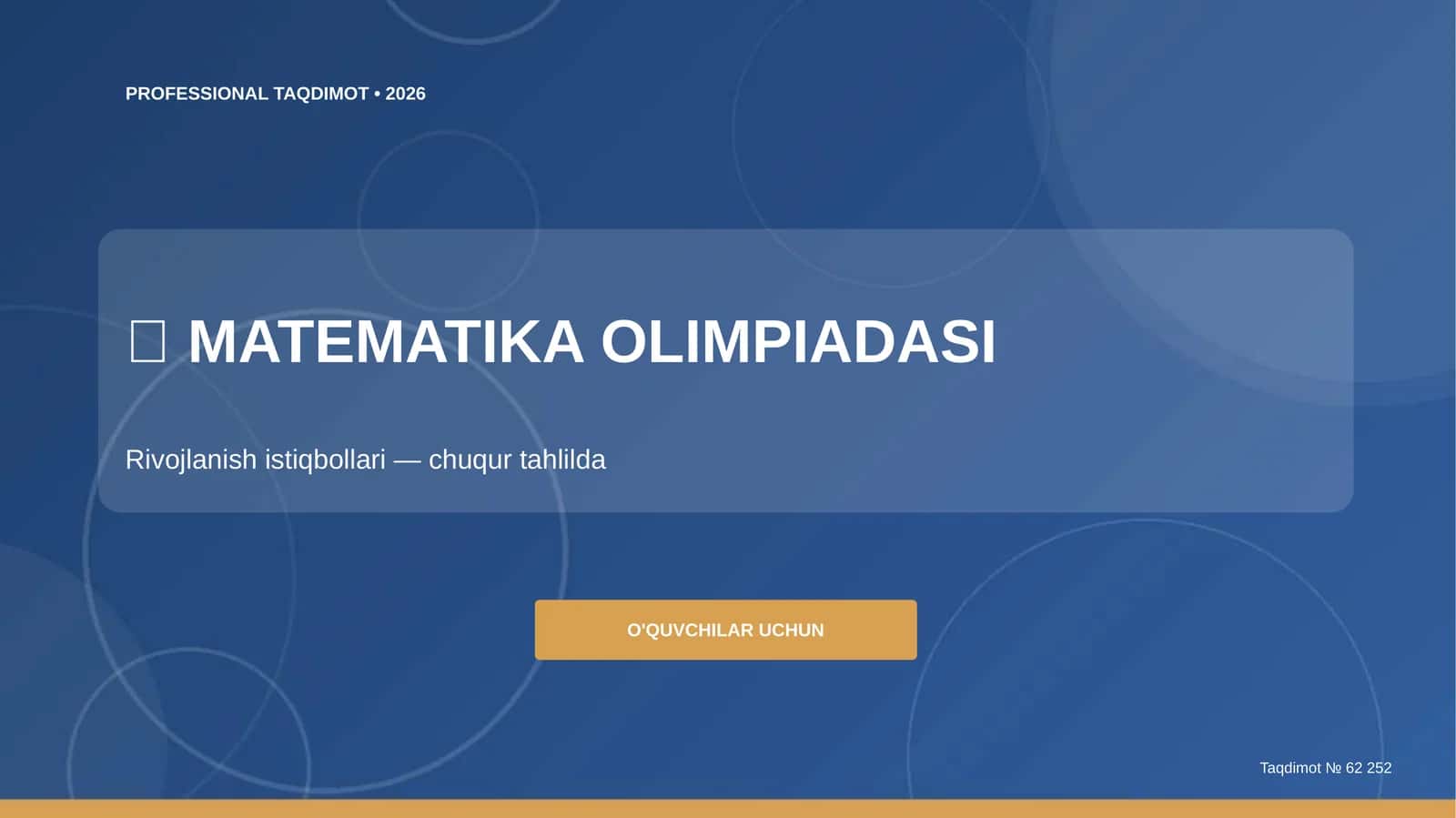 Matematika Olimpiadasi: Rivojlanish Istiqbollari